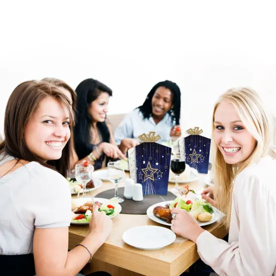 Big Dot of Happiness Starry Skies - Table Decorations - Gold Celestial Party Fold and Flare Centerpieces - 10 Count {7}