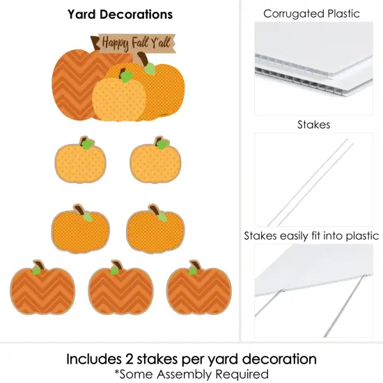 Big Dot of Happiness Pumpkin Patch - Yard Sign and Outdoor Lawn Decorations - Fall, Halloween or Thanksgiving Party Yard Signs - Set of 8 {6}