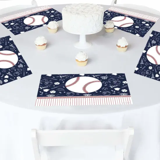 Big Dot of Happiness Batter Up - Baseball - Party Table Decorations - Baby Shower or Birthday Party Placemats - Set of 16 {3}