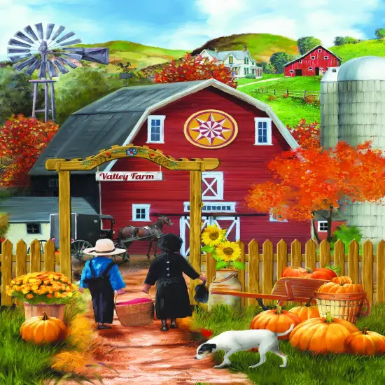 Sunsout Valley Farm 500 pc Halloween Jigsaw Puzzle 28755 {1}