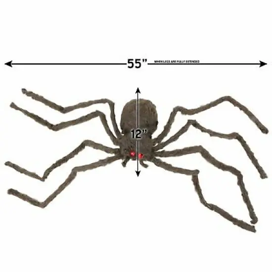 Big Mo's Toys Creepy Spider - Hairy Real Look Tarantula Spider with Red LED Eyes - 1 Piece {2}
