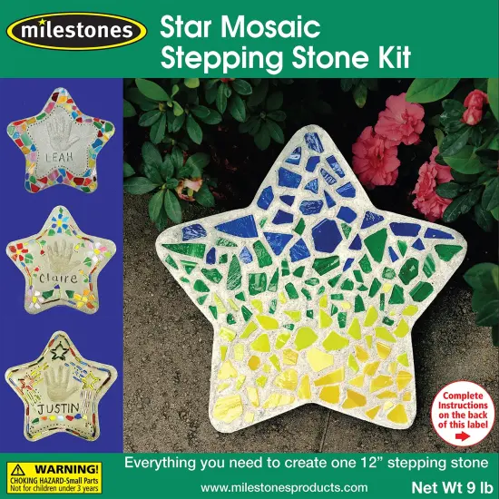 Multipack of 3 - Mosaic Stepping Stone Kit-Star {2}