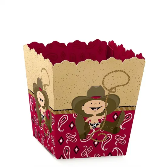 Big Dot of Happiness Little Cowboy - Party Mini Favor Boxes - Western Baby Shower or Birthday Party Treat Candy Boxes - Set of 12 {1}