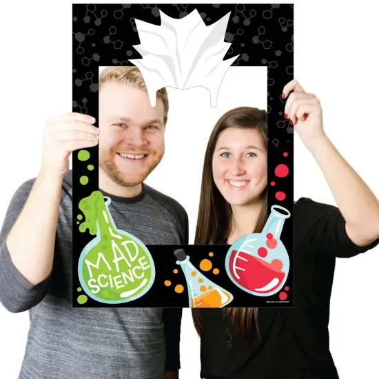 Big Dot of Happiness Scientist Lab - Baby Shower or Birthday Party Selfie Photo Booth Picture Frame and Props - Printed on Sturdy Material {4}