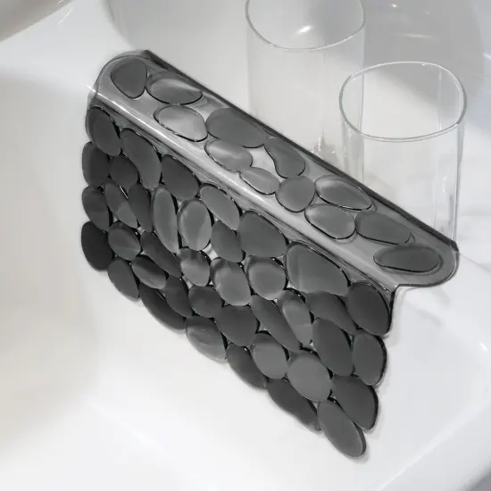 mDesign Plastic Kitchen Sink Protector Set - Pebble Design - Set of 3 {2}
