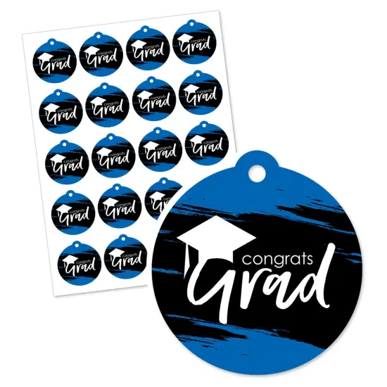 Big Dot of Happiness Blue Grad - Best is Yet to Come - Royal BlueGraduation Party Favor Gift Tags (Set of 20) {3}
