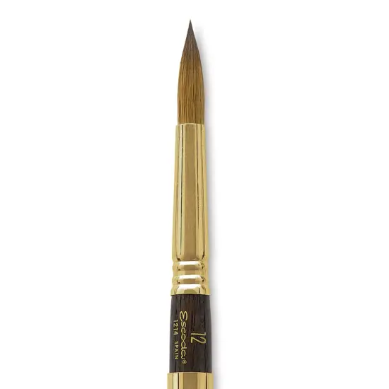 Escoda Reserva Kolinsky-Tajmyr Sable Brush - Pocket Round, Short Handle, Size 12 {2}