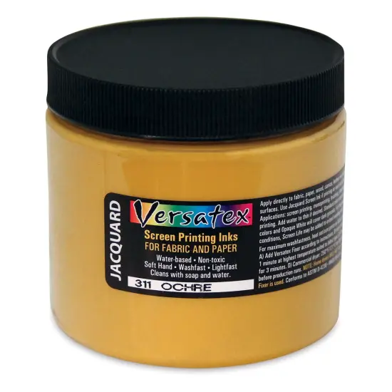 Jacquard Versatex Screen Printing Ink - Ochre, 16 oz jar {1}