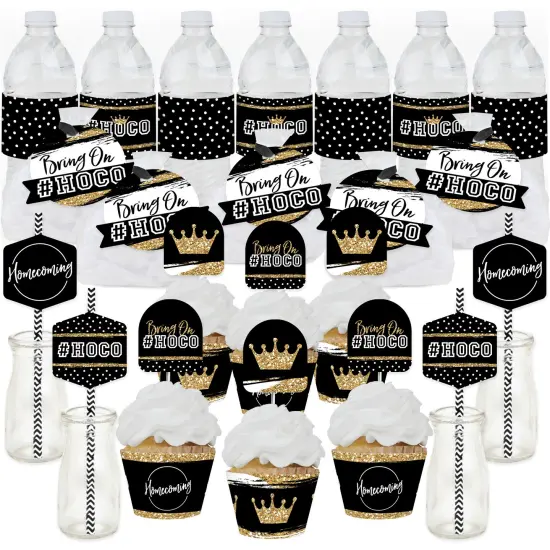 Big Dot of Happiness HOCO Dance - Homecoming Favors and Cupcake Kit - Fabulous Favor Party Pack - 100 Pieces {1}