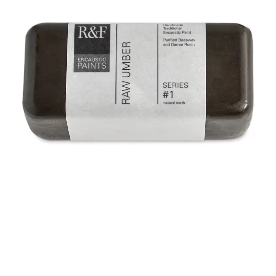 R&F Encaustic Paint Block - Raw Umber, 104 ml block {1}
