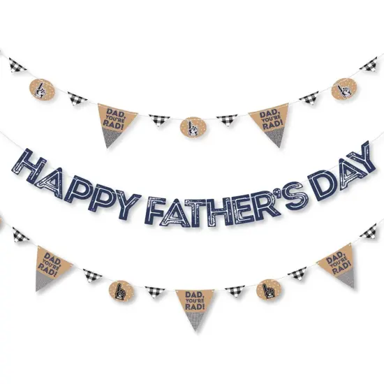Big Dot of Happiness My Dad is Rad - Father's Day Letter Banner Decoration - 36 Banner Cutouts and Happy Father's Day Banner Letters {1}