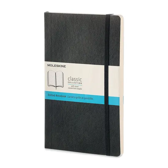 Moleskine Classic Soft Cover Notebook - Black, Dotted, 8-1/4" x 5" {1}