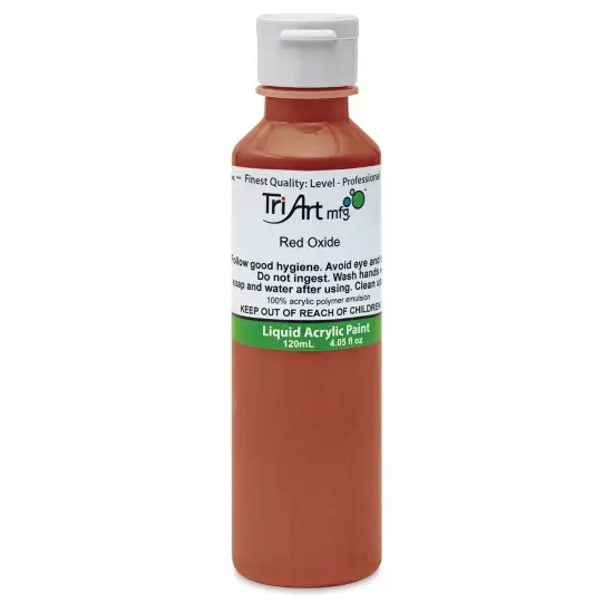 Tri-Art Liquid Artist Acrylics - Red Oxide, 120 ml bottle {1}