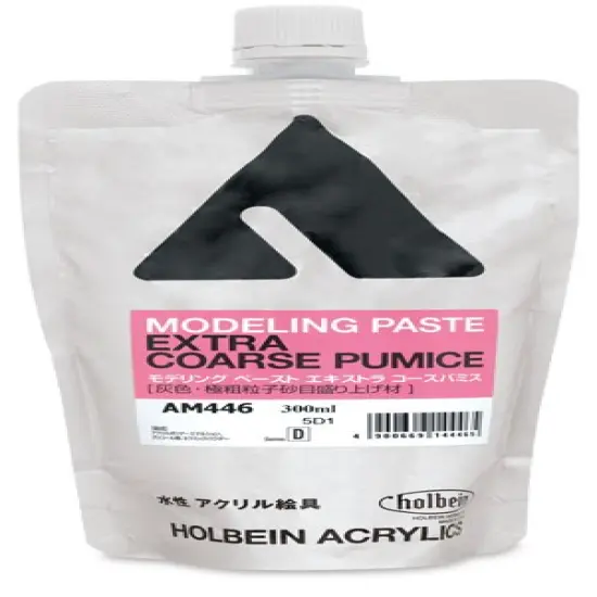 Holbein Acrylic Medium - Pumice Modeling Paste, Extra Coarse, 300 ml pouch {1}