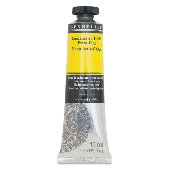 Sennelier Artists' Extra Fine Oil Paint - Cadmium Yellow Lemon, 40 ml tube {2}