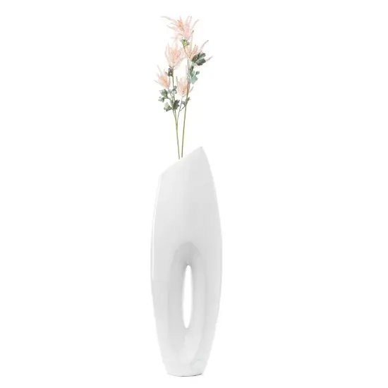 Tall Floor Vase, Modern White Large Floor Vase, 40-inch Vase, Decorative Lightweight Vase, for the Entryway, Dining Room, Living Room, or Bedroom {1}