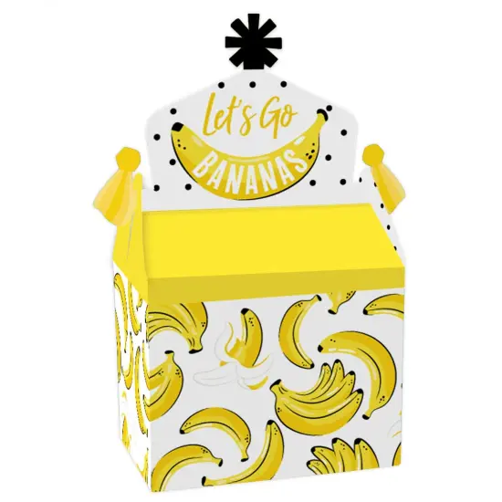 Big Dot of Happiness Let's Go Bananas - Treat Box Party Favors - Tropical Party Goodie Gable Boxes - Set of 12 {1}