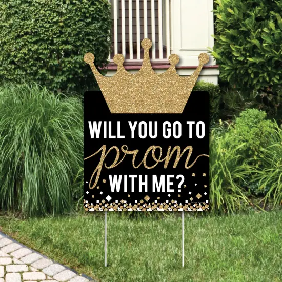 Big Dot of Happiness Promposal - Party Decorations - Prom Proposal Welcome Yard Sign {1}