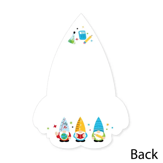 Big Dot of Happiness School Gnomes - Shaped Thank You Cards - Teacher and Classroom Decorations Thank You Note Cards with Envelopes - Set of 12 {6}