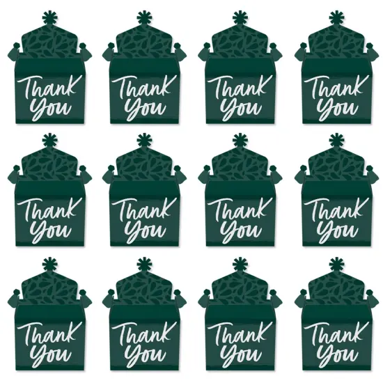 Big Dot of Happiness Emerald Elegantly Simple - Treat Box Party Favors - Guest Party Favors Goodie Gable Boxes - Set of 12 {6}