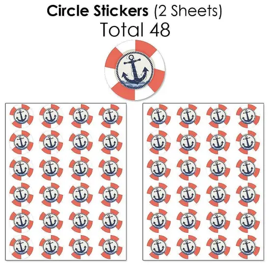 Big Dot of Happiness Ahoy - Nautical - Party Candy Favor Sticker Kit - 304 Pieces {7}