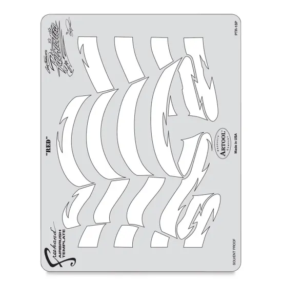 Iwata Artool Freehand Template - Patriotica Red {2}
