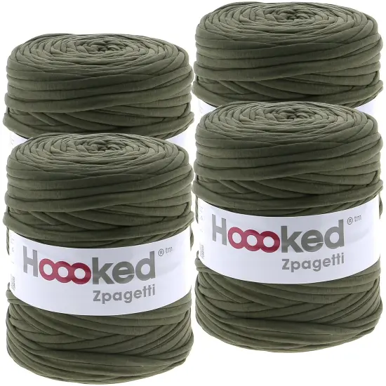 Multipack of 4 - Hoooked Zpagetti Yarn-Vineyard Green {1}