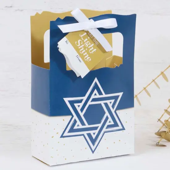 Big Dot of Happiness Happy Hanukkah - Chanukah Party Favor Boxes - 12 Count {3}