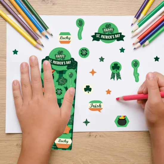 Big Dot of Happiness St. Patrick's Day - Saint Paddy's Day Party Favor Kids Stickers - 16 Sheets - 256 Stickers {7}