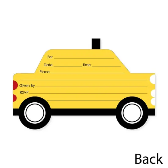 Big Dot of Happiness NYC Cityscape - Shaped Fill-In Invitations - New York City Party Invitation Cards with Envelopes - Set of 12 {6}