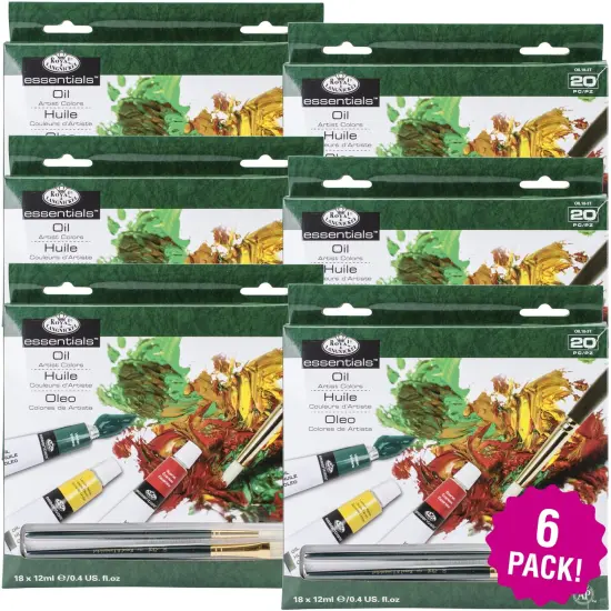Multipack of 6 - essentials(TM) Oil Paints 12ml 20/Pkg-Assorted Colors {1}