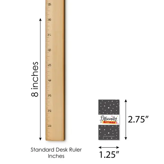 Big Dot of Happiness Teacher Retirement - Mini Candy Bar Wrapper Stickers - Happy Retirement Party Small Favors - 40 Count {6}