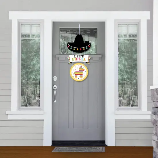 Big Dot of Happiness Let's Fiesta - Hanging Porch Fiesta Outdoor Decorations - Front Door Decor - 3 Piece Sign {3}