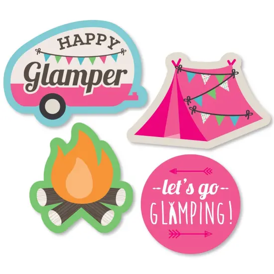 Big Dot of Happiness Let's Go Glamping - DIY Shaped Camp Glamp Party or Birthday Party Cut-Outs - 24 Count {1}