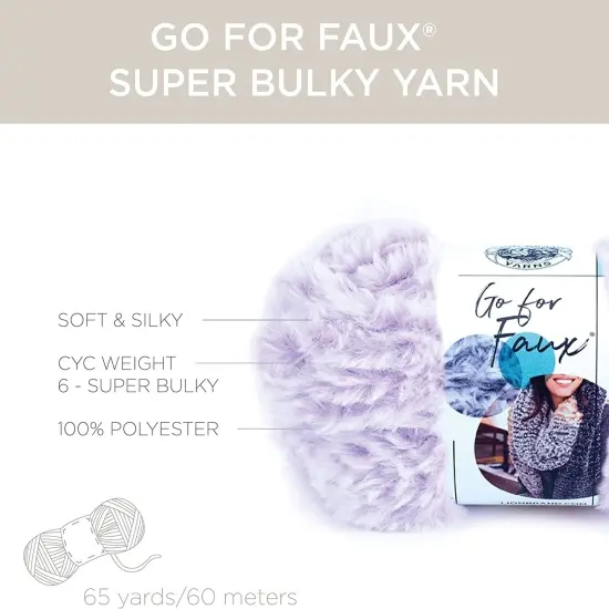 (Pack of 3) Lion Brand Go For Faux Yarn-Blonde Elk {4}