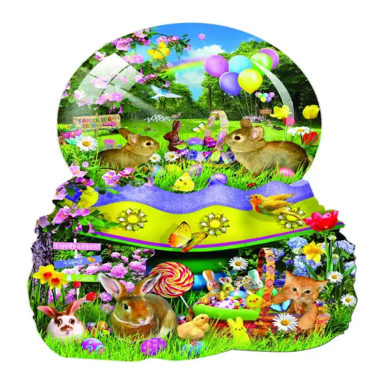 Sunsout Easter Globe 1000 pc Special Shape Easter Jigsaw Puzzle 95920 {1}
