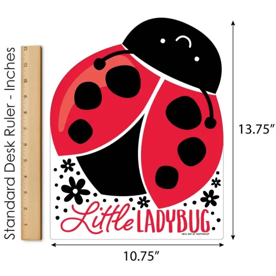 Big Dot of Happiness Happy Little Ladybug - Outdoor Lawn Sign - Baby Shower or Birthday Party Yard Sign - 1 Piece {6}