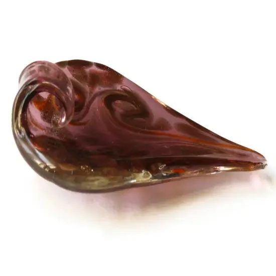 72mm Purple Foil Glass Drip Pendant {6}