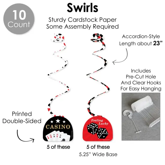 Big Dot of Happiness Las Vegas - Casino Party Supplies Decoration Kit - Decor Galore Party Pack - 51 Pieces {6}