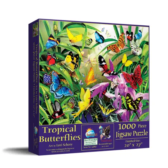 Sunsout Tropical Butterflies 1000 pc Jigsaw Puzzle 34867 {3}