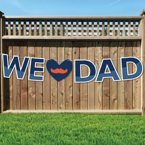 Big Dot of Happiness Happy Father's Day - Large We Love Dad Party Decorations - We Love Dad - Outdoor Letter Banner {1}