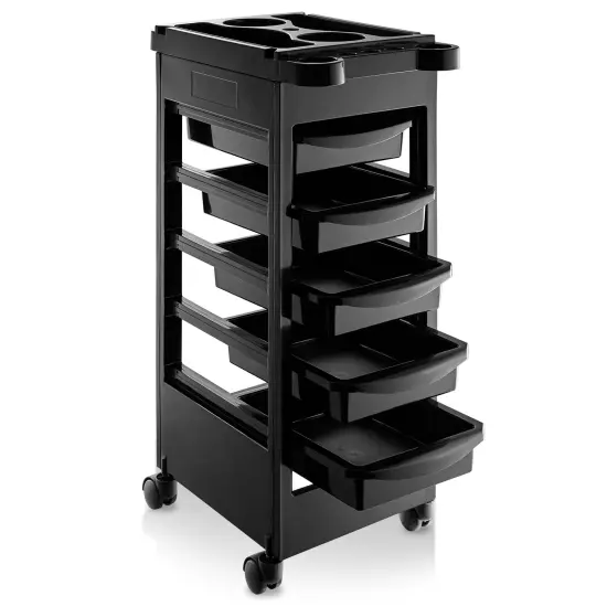 Saloniture Beauty Salon Rolling Trolley Cart With 5 Drawers {2}