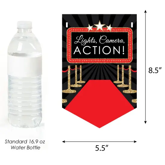 Big Dot of Happiness Red Carpet - Movie Night Birthday Party Bunting Banner - Birthday Party Decorations - Happy Birthday {3}