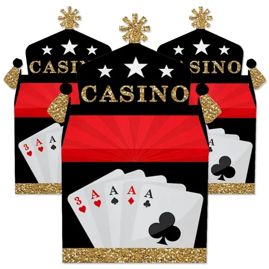 Big Dot of Happiness Las Vegas - Treat Box Party Favors - Casino Party Goodie Gable Boxes - Set of 12 {3}