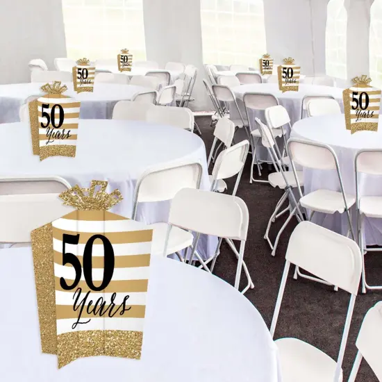 Big Dot of Happiness We Still Do - 50th Wedding Anniversary - Table Decorations - Anniversary Party Fold and Flare Centerpieces - 10 Count {6}