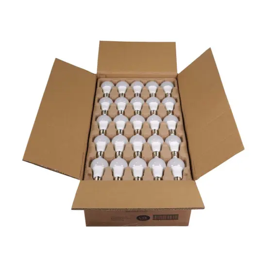 100Pk - Satco 9w 120v A19 LED Bulb Frosted E26 Medium Base 2700k - 60w-equiv {3}