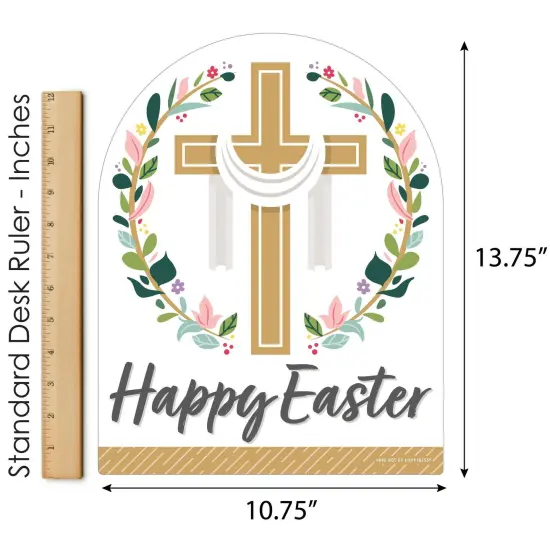 Big Dot of Happiness Religious Easter - Outdoor Lawn Sign - Christian Holiday Party Yard Sign - 1 Piece {6}