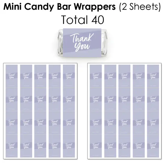 Big Dot of Happiness Purple Elegantly Simple - Guest Party Favors Candy Favor Sticker Kit - 304 Pieces {4}