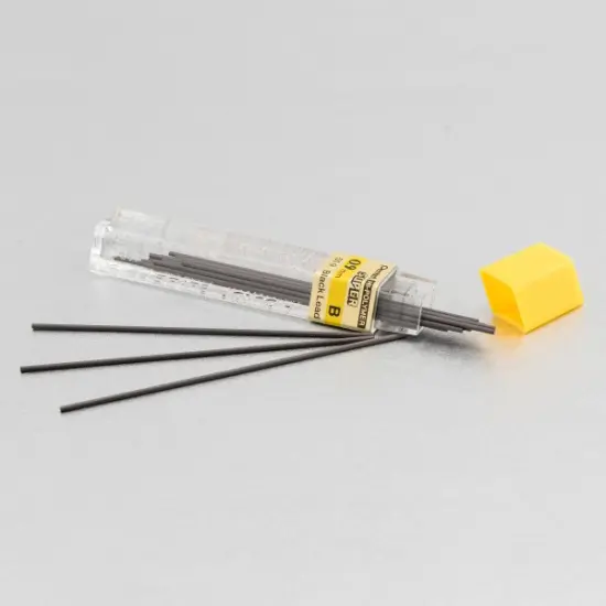 Super Hi-Polymer Lead Refill (0.9mm) Thick, B, 15 pcs/Tube {3}