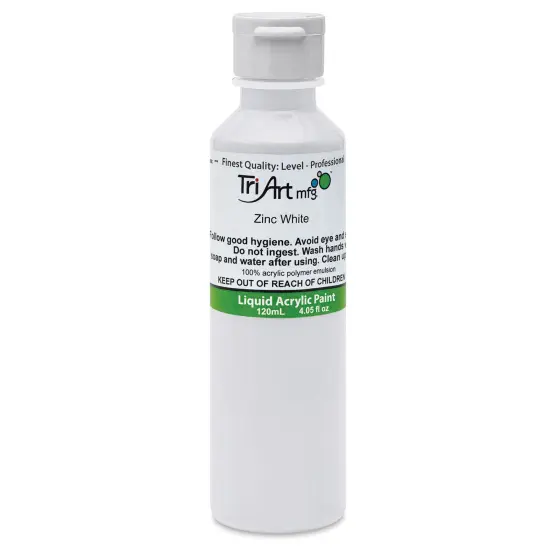 Tri-Art Liquid Artist Acrylics - Zinc Mixing White, 120 ml bottle {1}